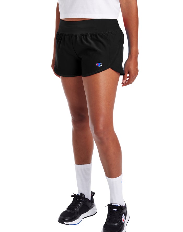 Champion Womens Shorts NZ - Sport 2.5 Black ( 3891-TMUIS )